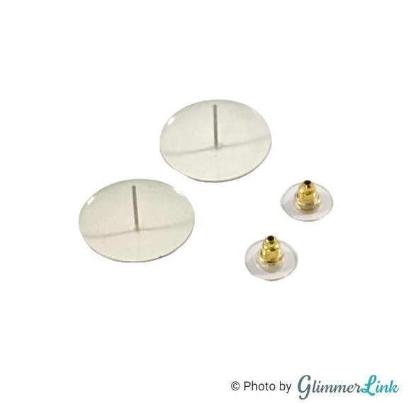 Vintage Fun Striped Black Red & White Enamel Circle Earrings - Picture 5 of 9